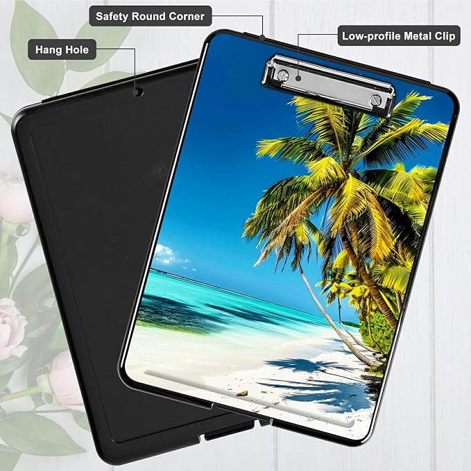 Blue Beach Palm Tree A4 Clipboard - Image 5