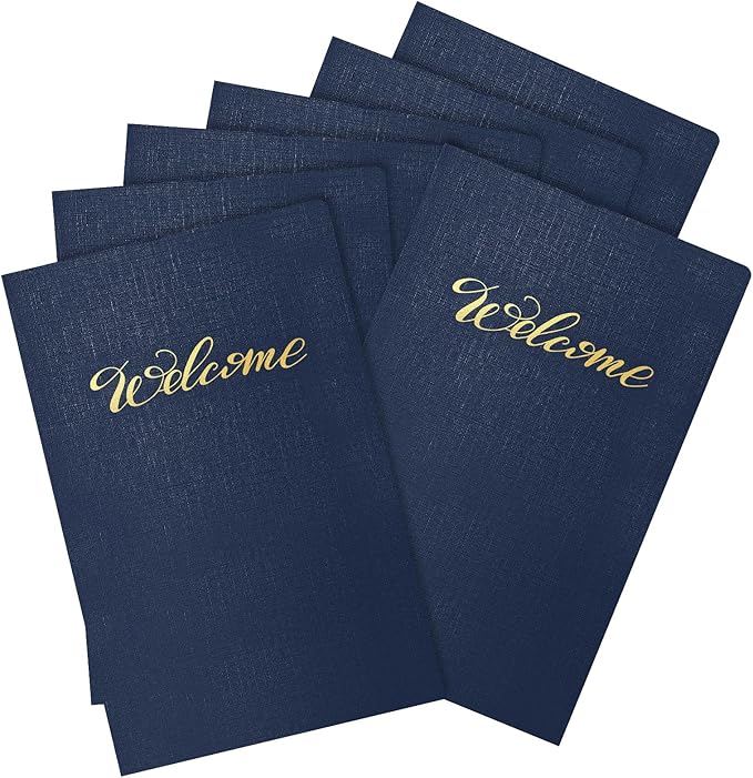 Affrolling 25 Pack 6 x 9 Inch Welcome Pocket Folders Church Visitor Welcome by Affrolling