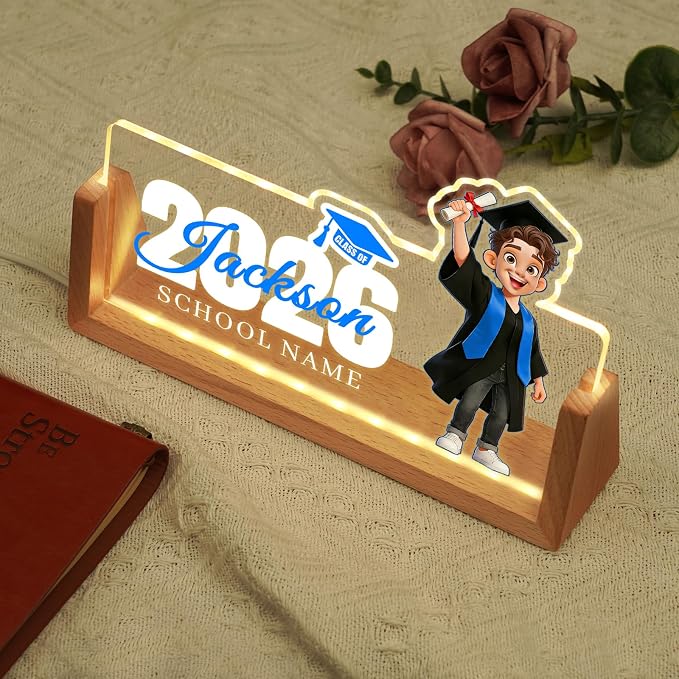 Custom Light Up Name Plate for Desk, Desk Name Plate Personalized - Image 6