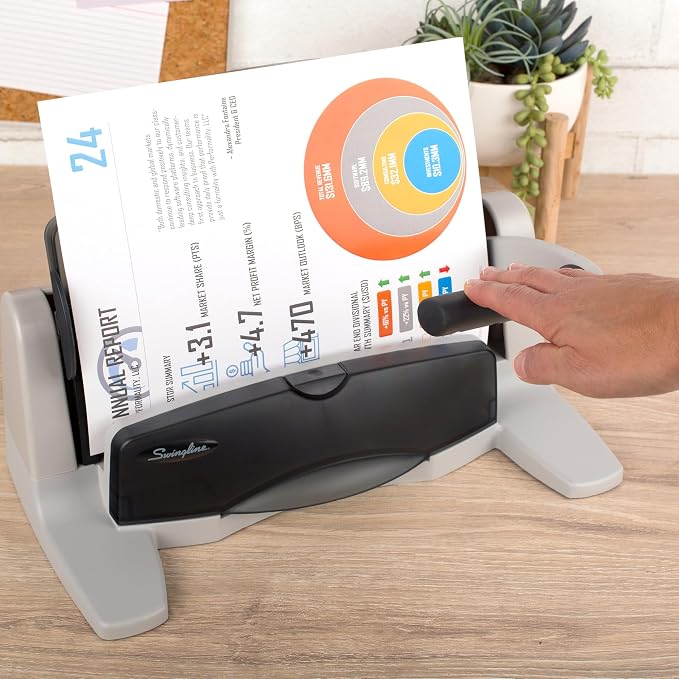 Swingline 3 Hole Punch, 40 Sheet Capacity Three Hole Puncher 3 Ring, Adjustable - Image 3