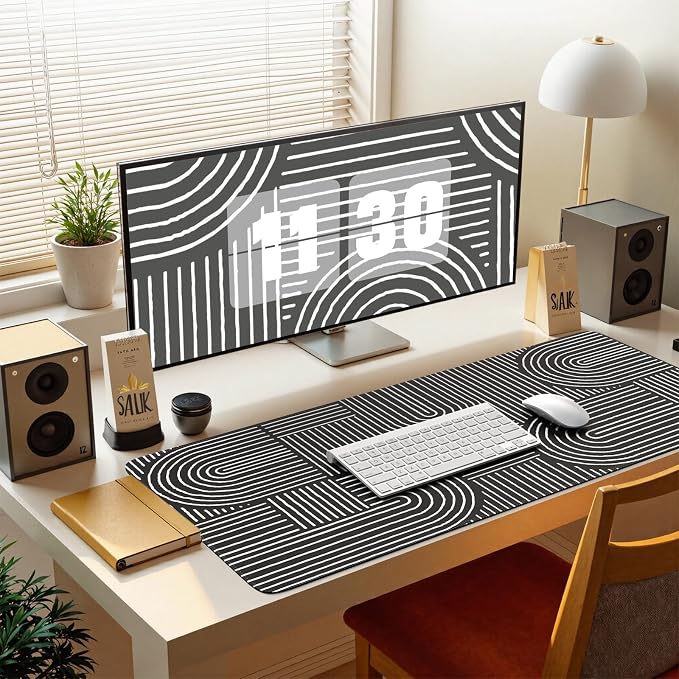 iCasso Black Desk Mat, Large Mouse Pad - Image 7