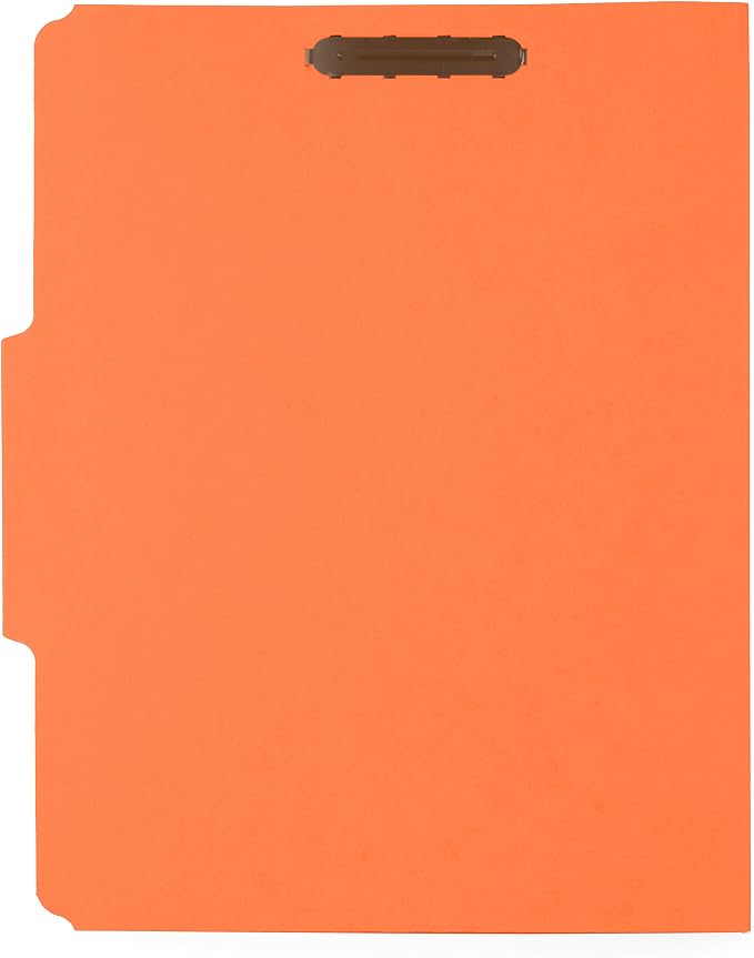 50 Orange Folders with Prongs, Law Client Files - Image 3