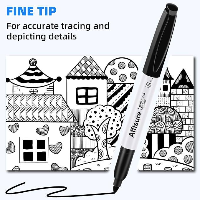 Permanent markers, 60 packs permanent markers bulk, quick drying in one second - Image 11