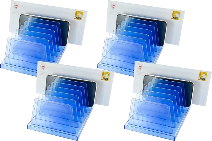 Officemate Blue Glacier Standard Sorter, 7 Compartments, Transparent Blue by Officemate