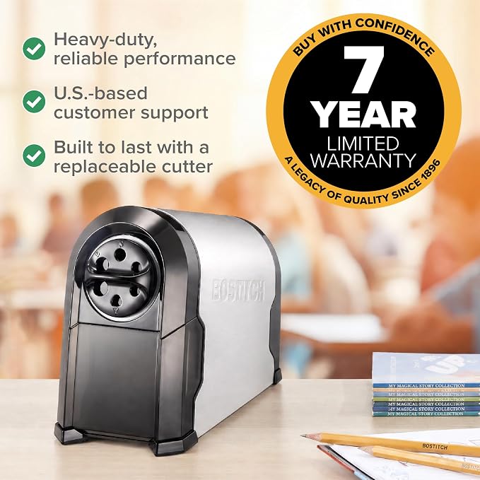 Bostitch Office SuperPro Glow Electric Pencil Sharpener, Sharpens Standard & - Image 10