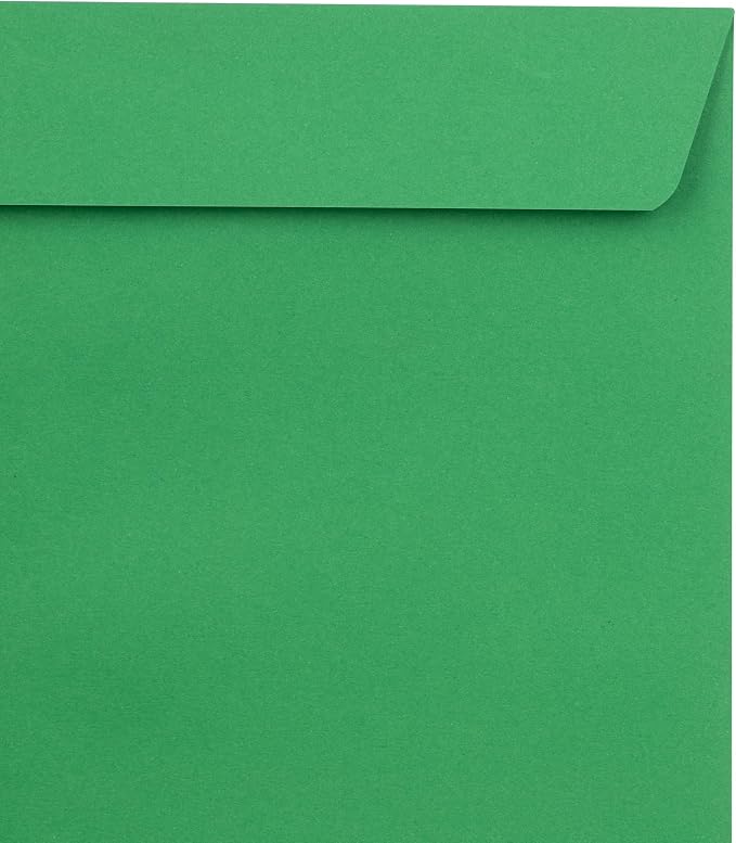 LUXPaper 9 x 12 Open End Envelopes | Peel & Press | Holiday Green | 80lb. Text - Image 5