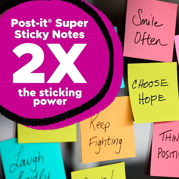 Post-it Super Sticky Dispenser Pop-up Notes, 12 Sticky Note Pads, 3 x 3 in. - Image 3