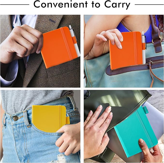 feela Pocket Notebook Journals, Mini Cute Small Hardcover College Ruled Notepad - Image 5