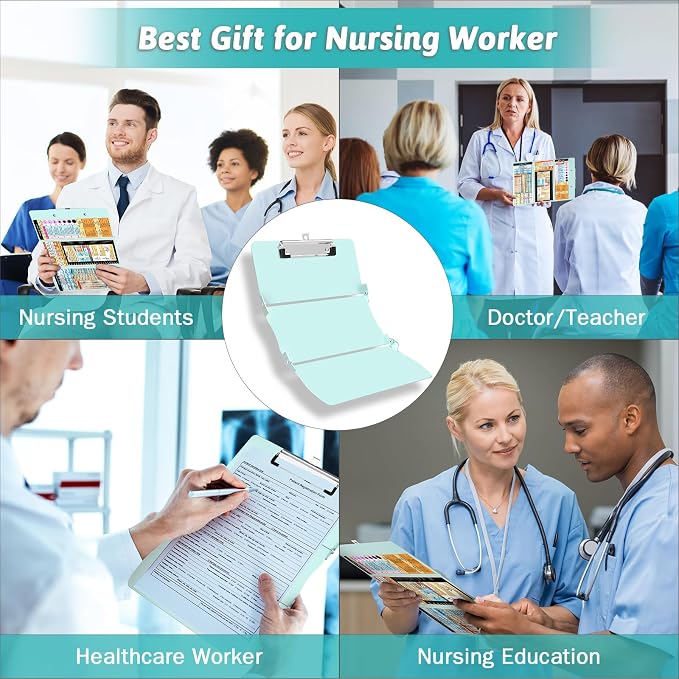 Nursing Clipboard Foldable Clipboard Medical: Edition Cheat Sheets Aluminum 3 - Image 7