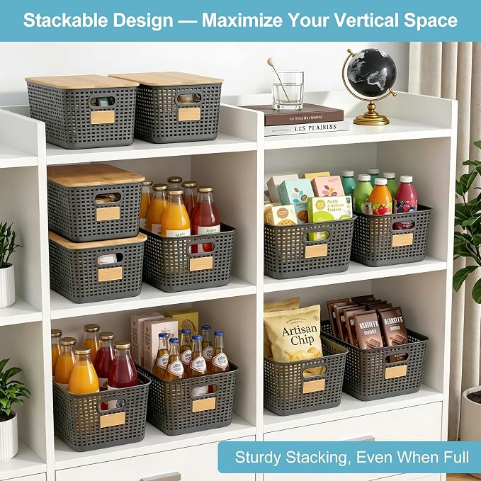 Bagnizer 2 Pack Tall Plastic Storage Bins - Image 3