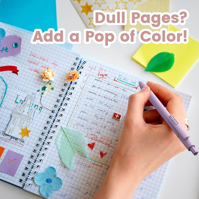 Colored Gel Pens, 0.7mm Retractable, 8 Pack Morandi Style | Quick-Dry No Smudge - Image 6