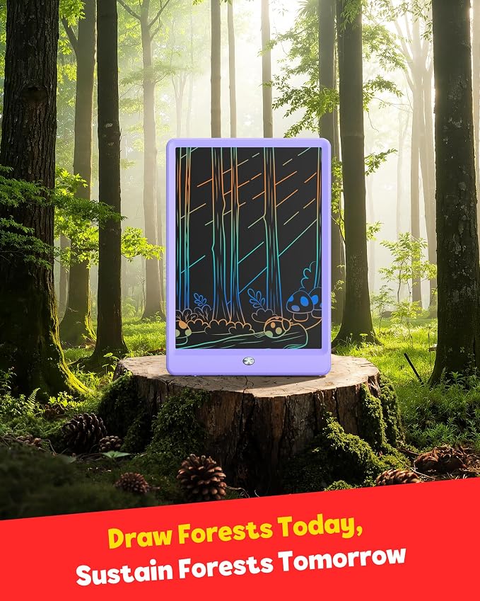 TEKFUN LCD Writing Tablet for Kids, 10-inch Coloring Drawing Pad, Mess Free - Image 9
