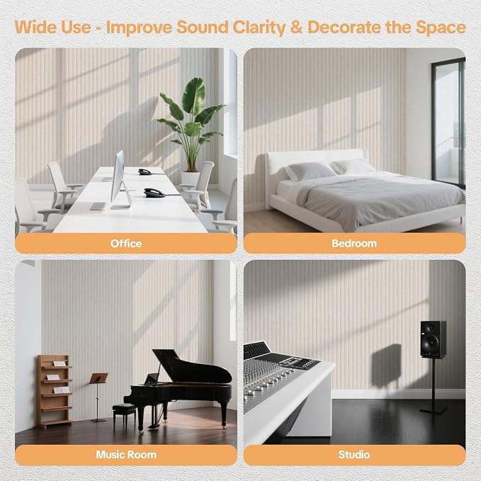 Tao.space 6 Pack Acoustic Panels 3D Wave Sound Proof Foam - Image 6