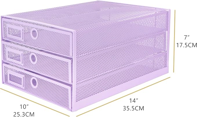 EXERZ Paper Sorter 3 Tier Drawers A4 / Multifunctional Desk Organiser/Letter - Image 2