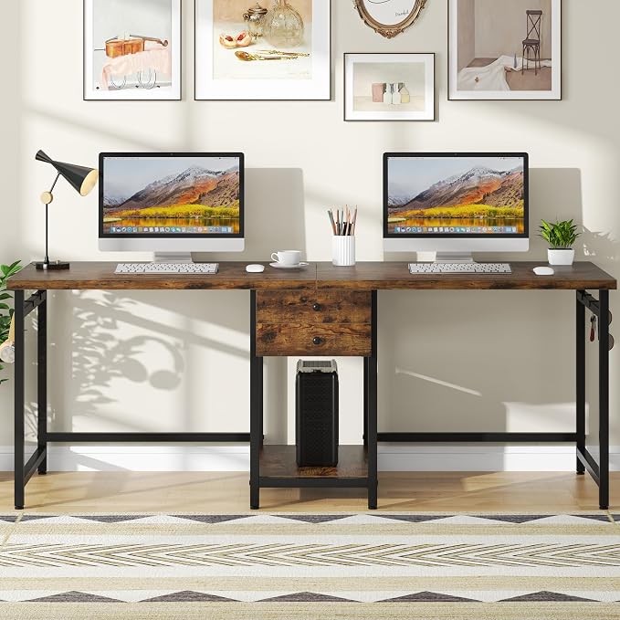 Tribesigns Two Person Desk, 79 Inch Double Desk - Image 8