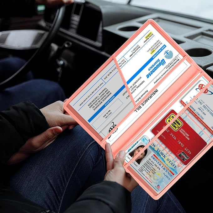 TOURSUIT Car Registration and Insurance Card Holder, Vehicle License Document - Image 7