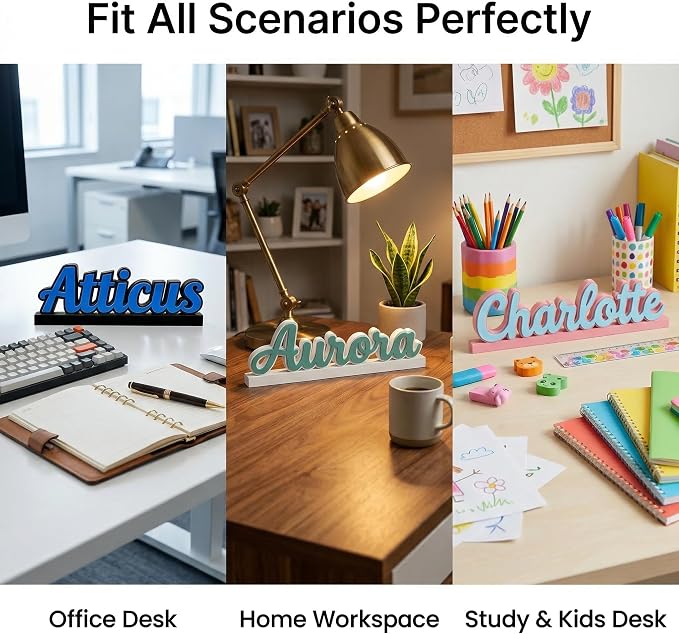 Custom 3D Desk Name Plate, Personalized Name Sign - Image 3