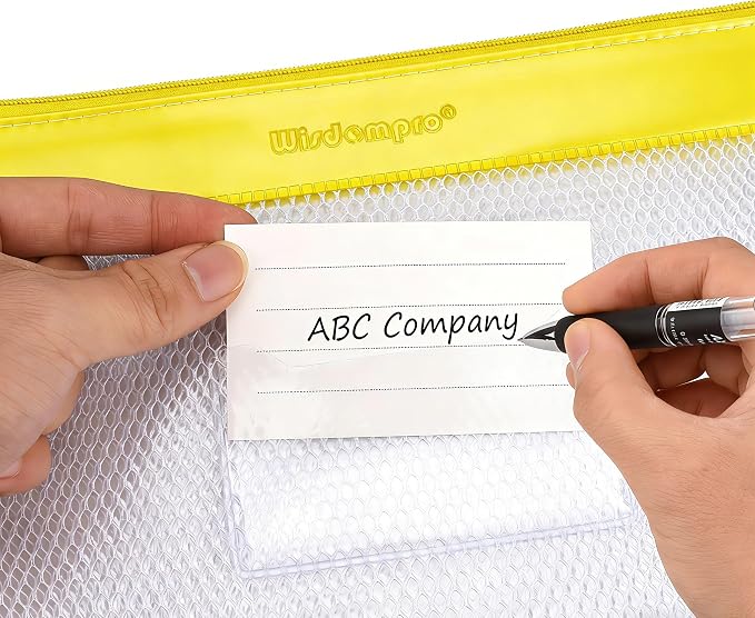 Wisdompro Zipper Pouch, 4 Packs Durable Letter Size Waterproof Mesh File Bag - Image 6