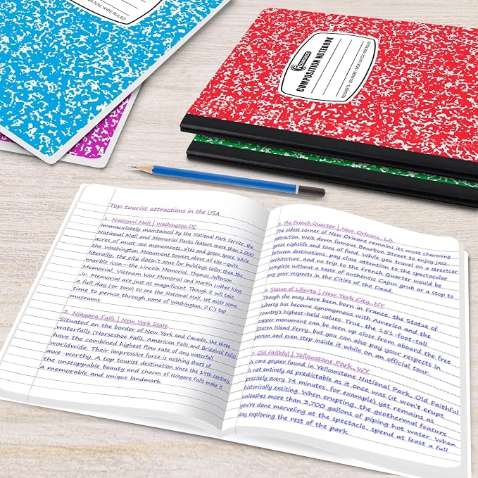 Rosmonde 5000 Pack Composition Notebooks Bulk, Wide Ruled, 100 Sheets, 9-3/4 x - Image 7