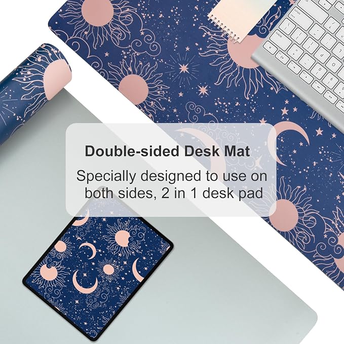 Colorful Star Starry Sky Large Mouse Pad, Celestial Moon and Sun Extended - Image 5
