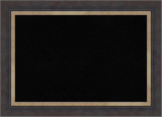 Amanti Art Black Cork Board for Wall, 21x29 Vision Board with Black Wood Frame, Medium Corkboard Office Decor for Home Organization, Casual Corkboard Pinboard to Display Items for Home Organization-DeskLoop Office