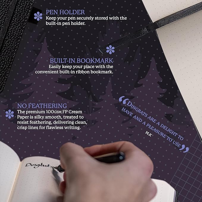 Dingbats* Wildlife Plain Writing Journal Notebook A5 - Vegan Leather Hardcover - Ideal for Work, Travel - Pocket, Elastic Closure, & Bookmark-DeskLoop Office