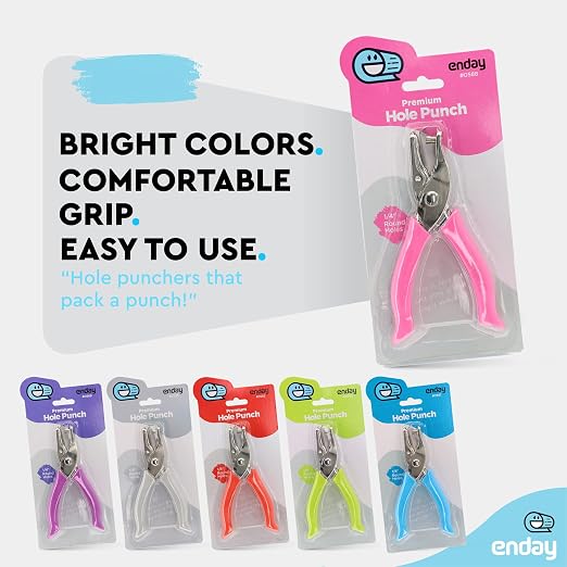 Single Hole Punch Metal Pink, 1/4” Hole Puncher - Image 6