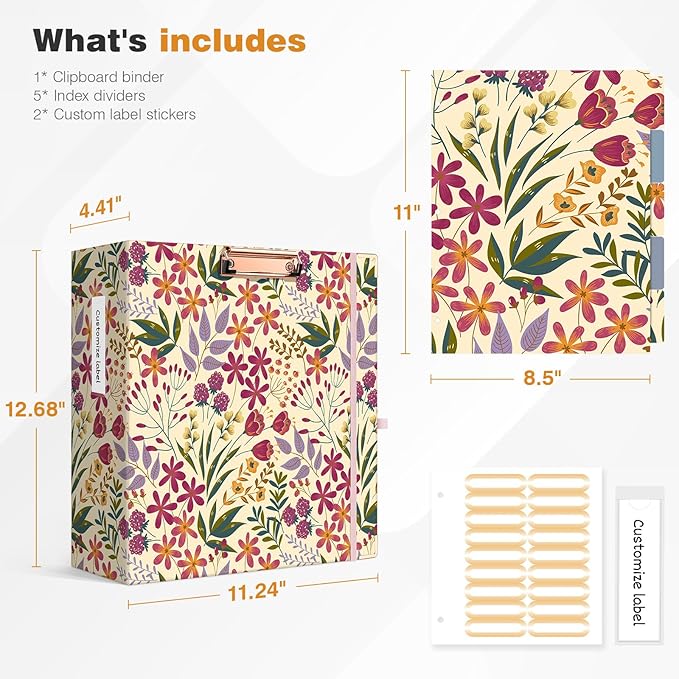 Ospelelf 3 Ring Binder for Letter Size Paper - Image 3
