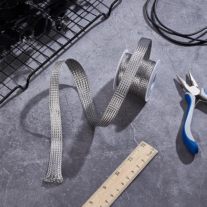 UNICRAFTALE 304 Stainless Steel Expandable Braided Cable Sleeve Knitting - Image 4
