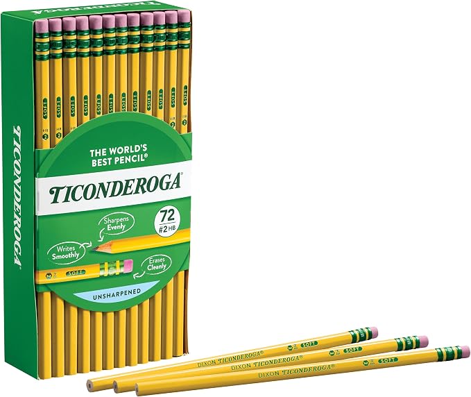 Ticonderoga Wood-Cased Pencils, Unsharpened, 2 HB Soft - Image 4