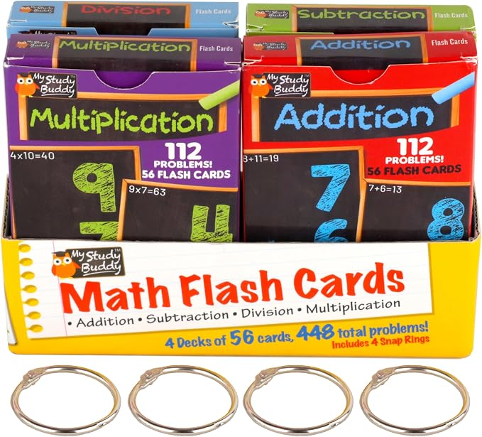 Regal Games Math Flash Cards for Multiplication, Addition and Subtraction - Image 2
