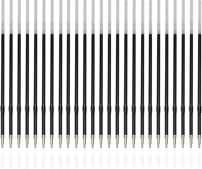 Linbsunne 50 Pieces Ballpoint Refills Medium Point 1.0 mm Blue Ink Replaceable by Linbsunne