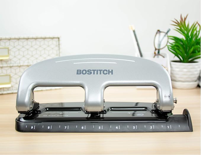 Bostitch Office EZ Squeeze 3-Hole Punch, 20 Sheet Capacity, No Jam Technology - Image 2