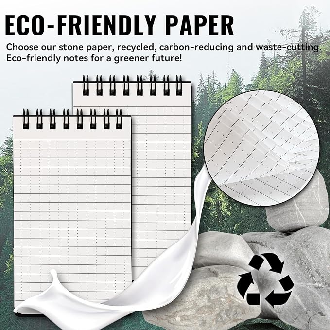 POPYOLA 4 Pack Waterproof Notebook, Weatherproof Pocket Notebook - Image 9