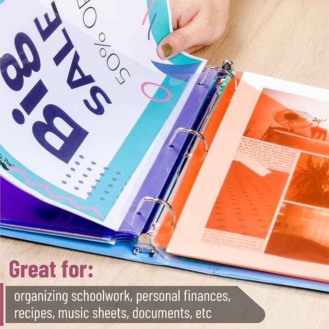 Mr. Pen- Binder Dividers with Pockets and Tabs, 8 Pack | Pocket Dividers - Image 6