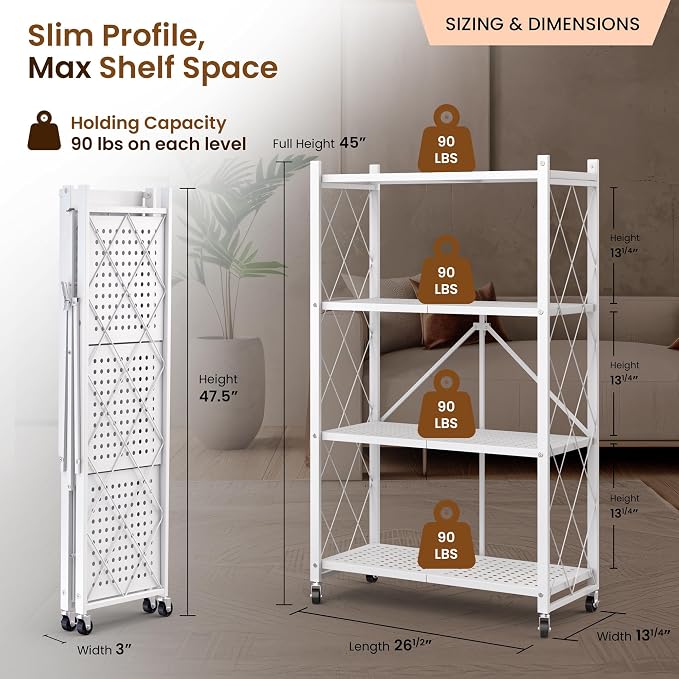 Our Modern Space 4-Tier Foldable Storage Shelf - Image 2