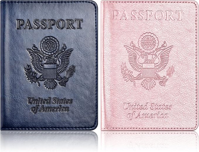 Eoehro Passport Holder for Travel Essentials-2Pack, Passport Wallet Cover Case by welcometoEoehro