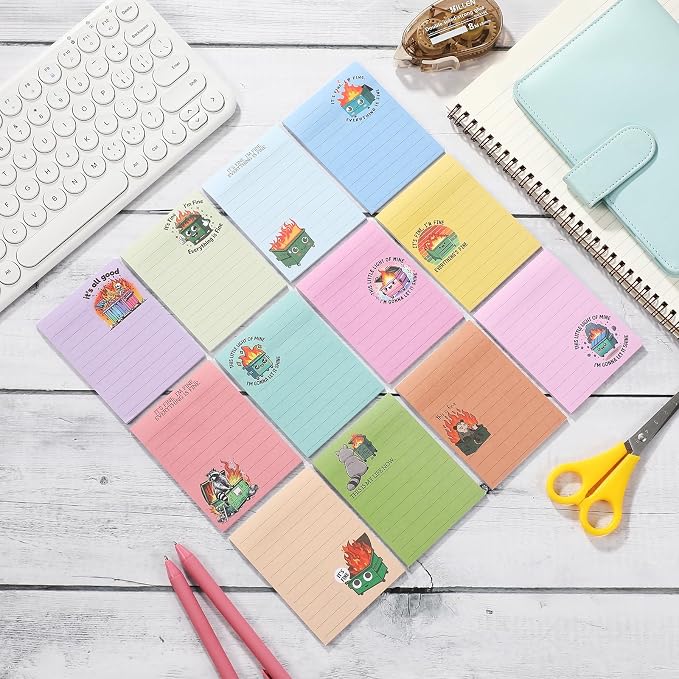 12 Pcs Funny Sticky Notes for Work 4x3 Inches Sarcastic Self Adhesive Notepads - Image 7