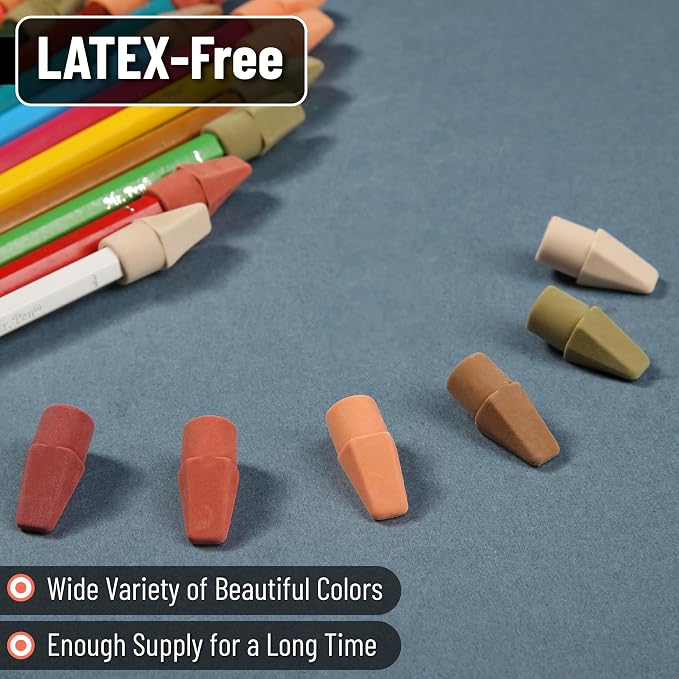 Mr. Pen- Pencil Erasers Toppers, 120 Pack, Latex Free, No Smudge | Mr Pen - Image 4