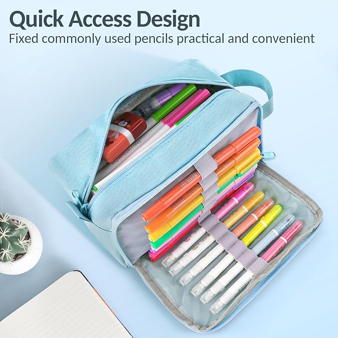 Sooez Original High Capacity Pencil Case, Big Pencil Bag Pouch Box Organizer - Image 3