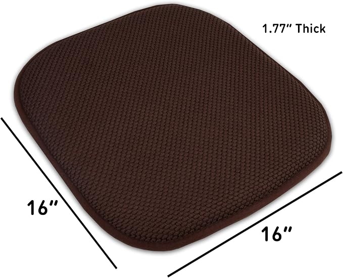 Sweet Home Collection 2 Pack Memory Foam Honeycomb Nonslip Back 16" x 16" - Image 4