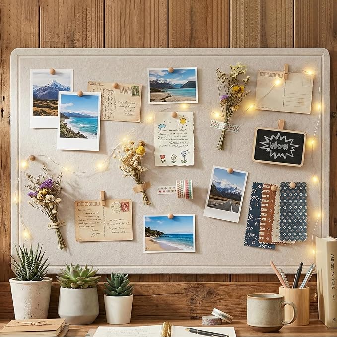 AKTOP Cork Bulletin Board 36" x 48", Large Foldable Felt Notice Pin Board - Image 2