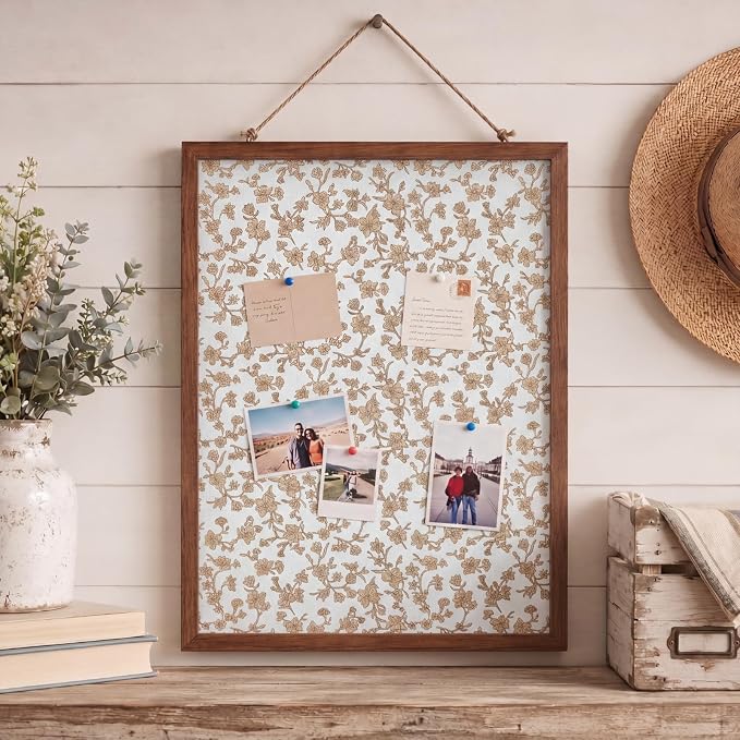 Leinuosen 17" x 23" Linen Cork Board by Leinuosen