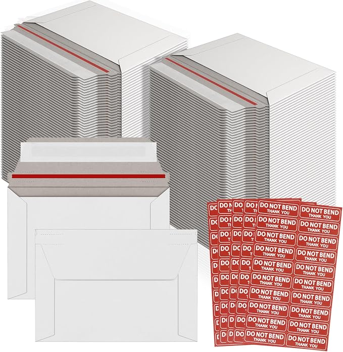 100 Pack Rigid Mailers 4.5x6.5 Inch Self Seal Document Mailers, Protective Flat by Unknown