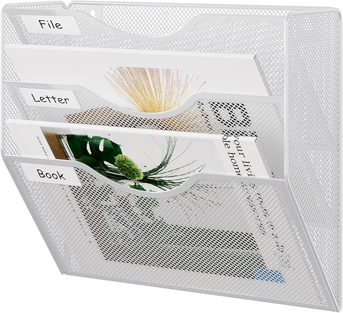 EasyPAG 3 Pocket Mesh Wall File Organizer, Hanging Paper Folder Holder - Image 8