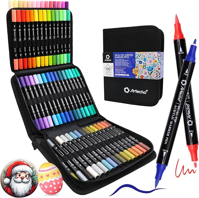 Artecho Acrylic Paint Markers 60 Colors by Artecho