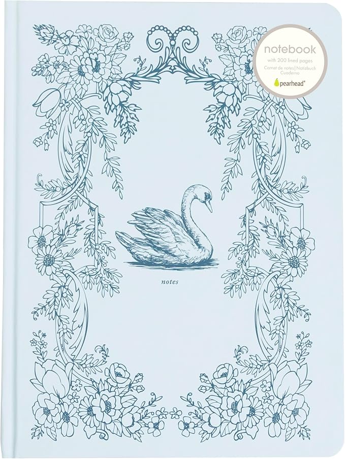 Pearhead Hardcover Journal Notebook 6x8 – Blue Swan College-Ruled Writing - Image 9