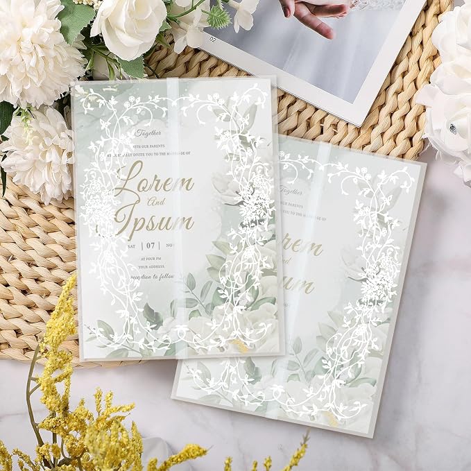 Vellum Jackets for 5x7 Envelopes for Invitations Wedding Envelopes Vellum Paper - Image 4