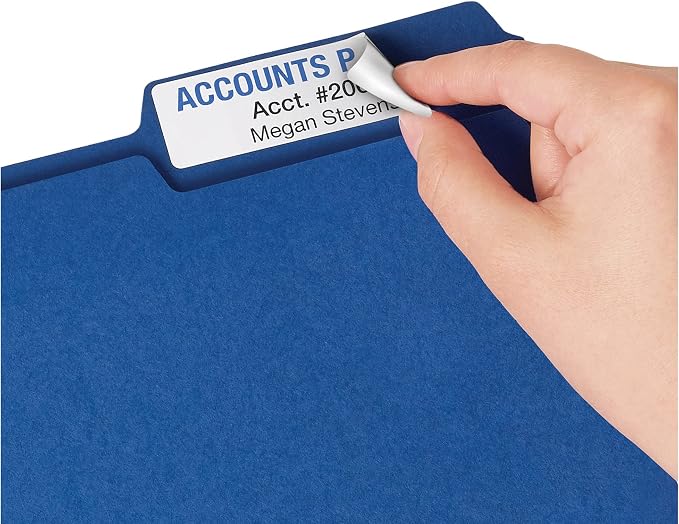 Avery Extra Large File Folder Labels, Removable Adhesive, Matte White, 15/16" x - Image 2