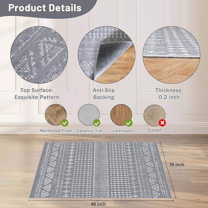 Office Chair Mat for Hardwood Floor&Tile Floor, Under Desk Rug for Rolling - Image 2